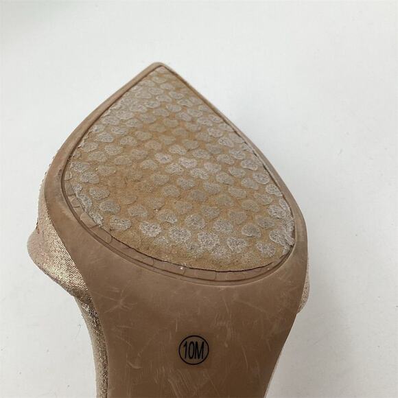 Chinese Laundry Women's Gold D'Orsay Heels Size 10M Party Shoes - Picture 5 of 9